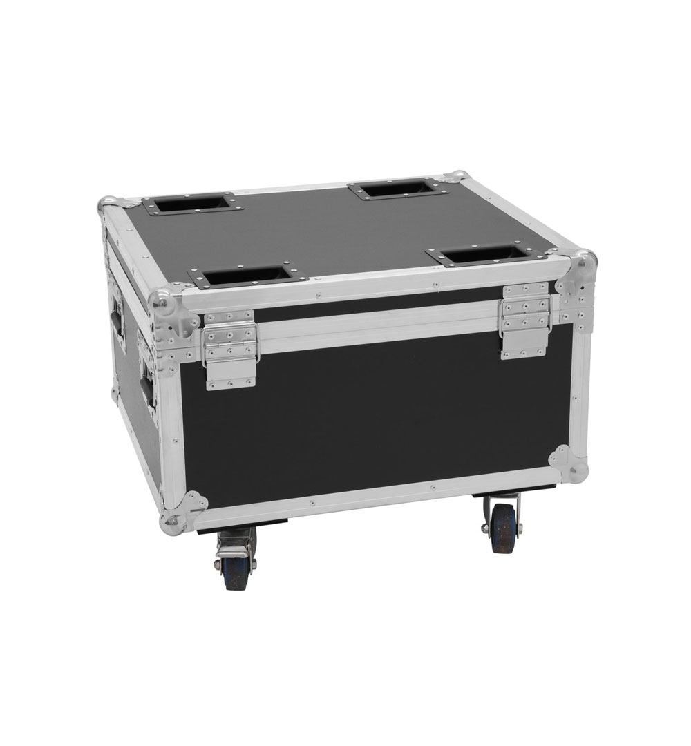 ROADINGER Flightcase 4x AKKU IP PAR 7 QCL WDMX mit Ladefunktion