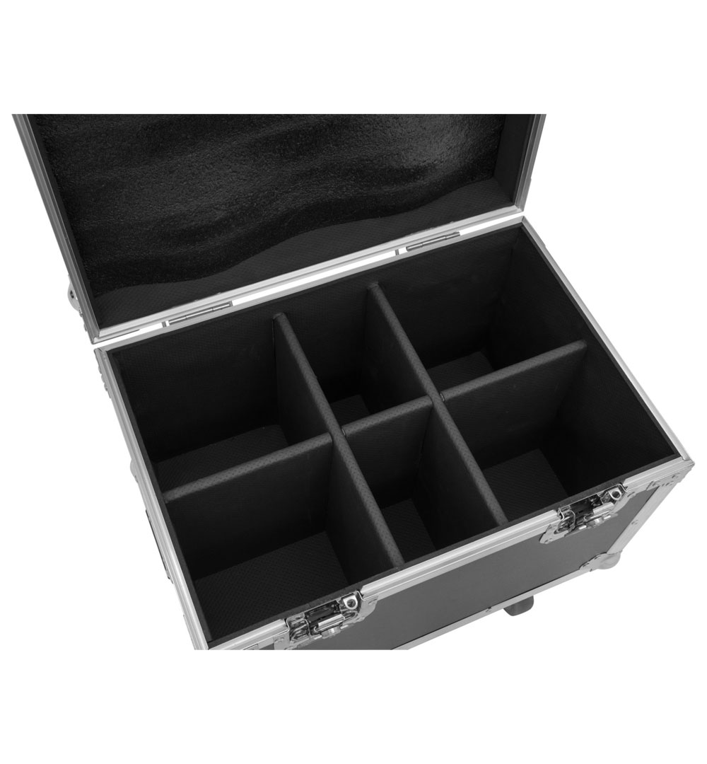 ROADINGER Flightcase 4x LED TMH-13/17/S30/W36 mit Rollen