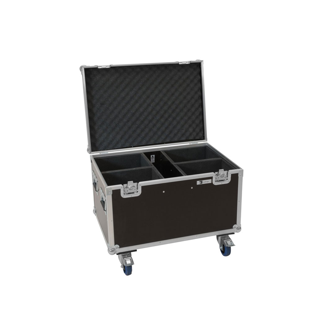 ROADINGER Flightcase 4x LED Theatre COB 200 Serie, mit Rollen