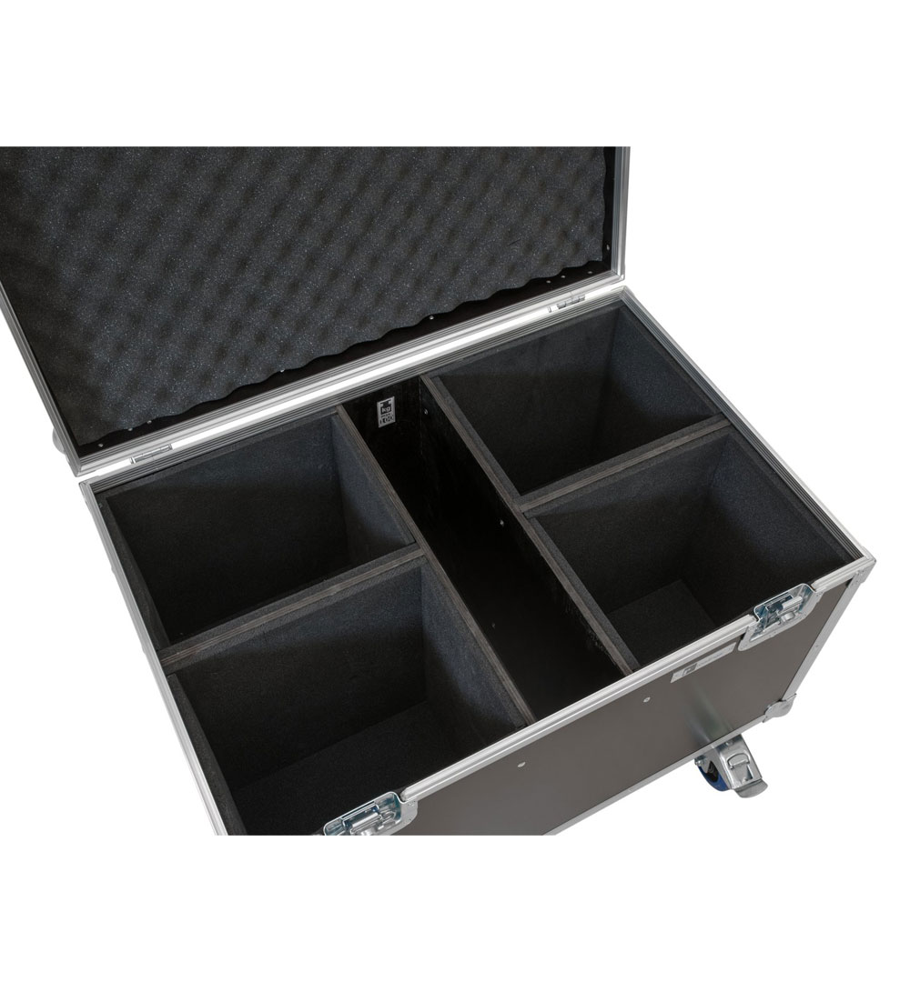 ROADINGER Flightcase 4x LED Theatre COB 200 Serie, mit Rollen