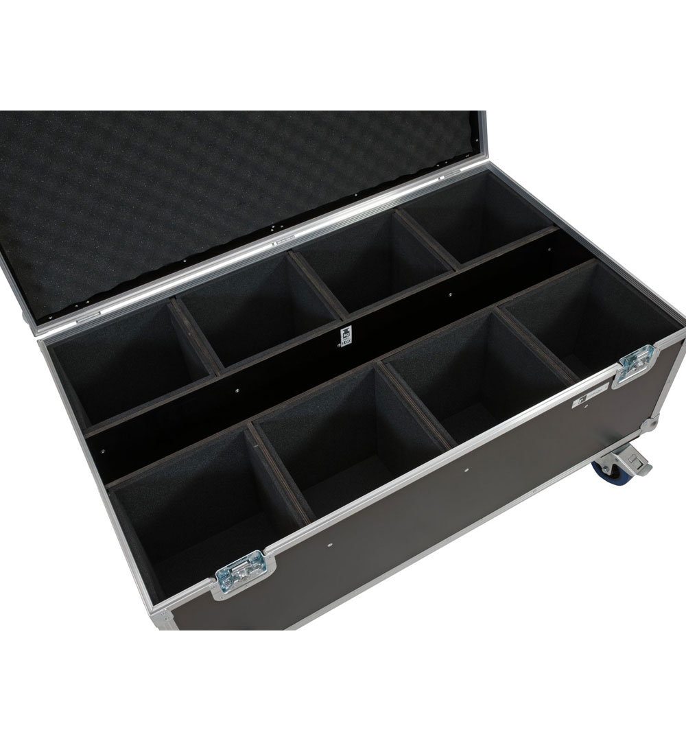 ROADINGER Flightcase 8x LED IP PAR 7x8W QCL/7x9W SCL mit Rollen