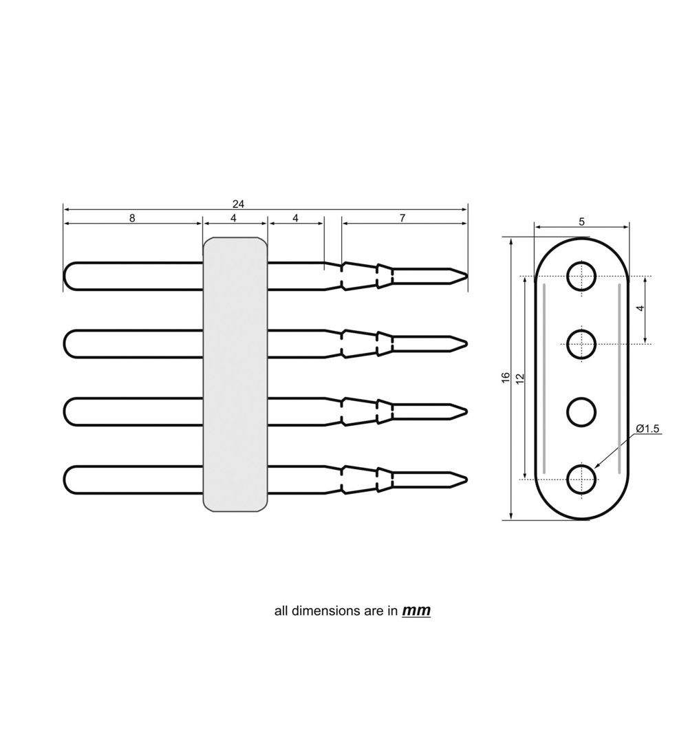 EUROLITE LED Neon Flex 230V Slim RGB Einspeisekontaktstift