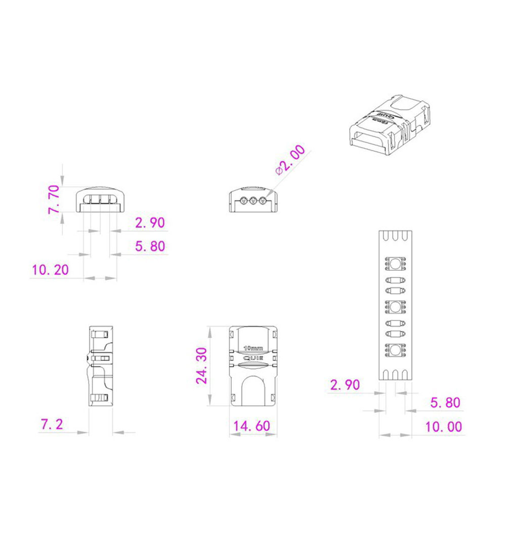 EUROLITE LED Strip Einspeiser 3Pin 10mm