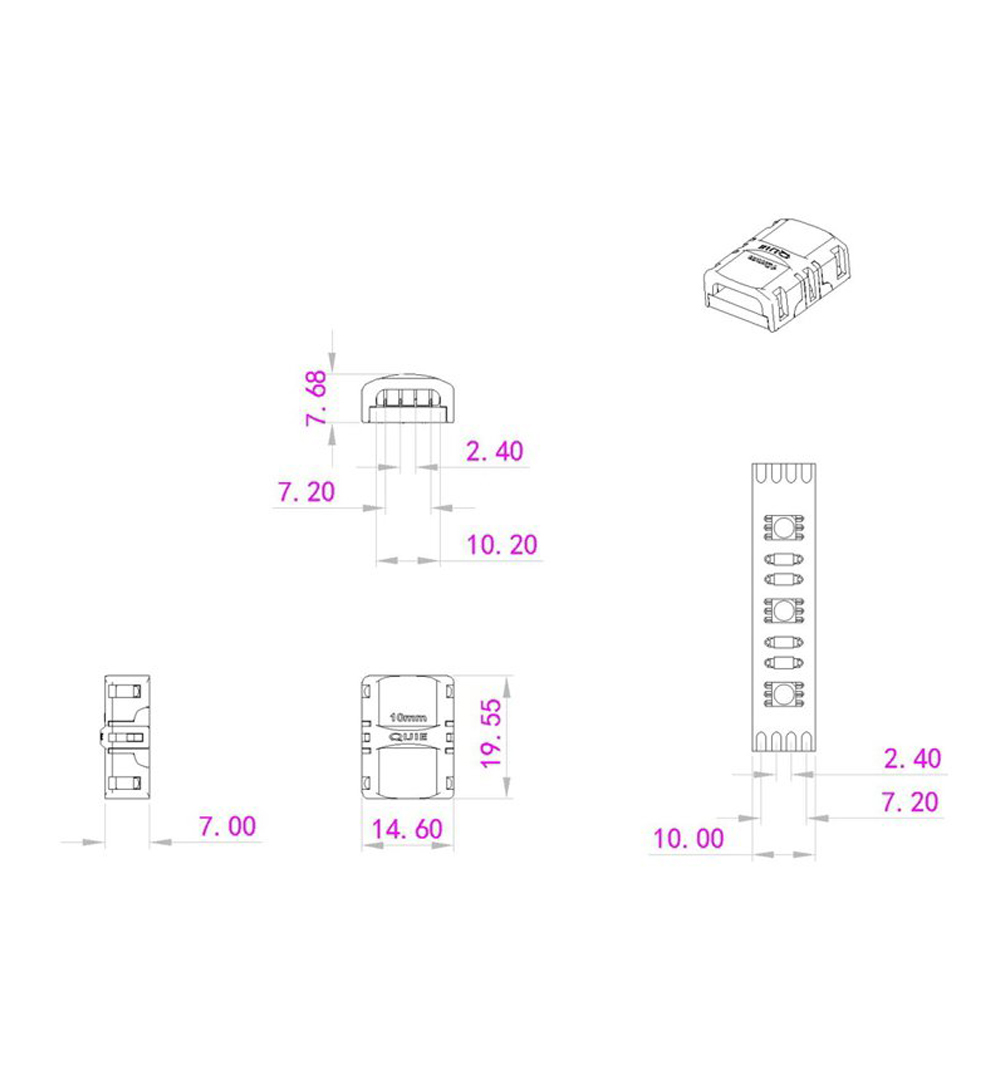 EUROLITE LED Strip Verbinder 4Pin 10mm