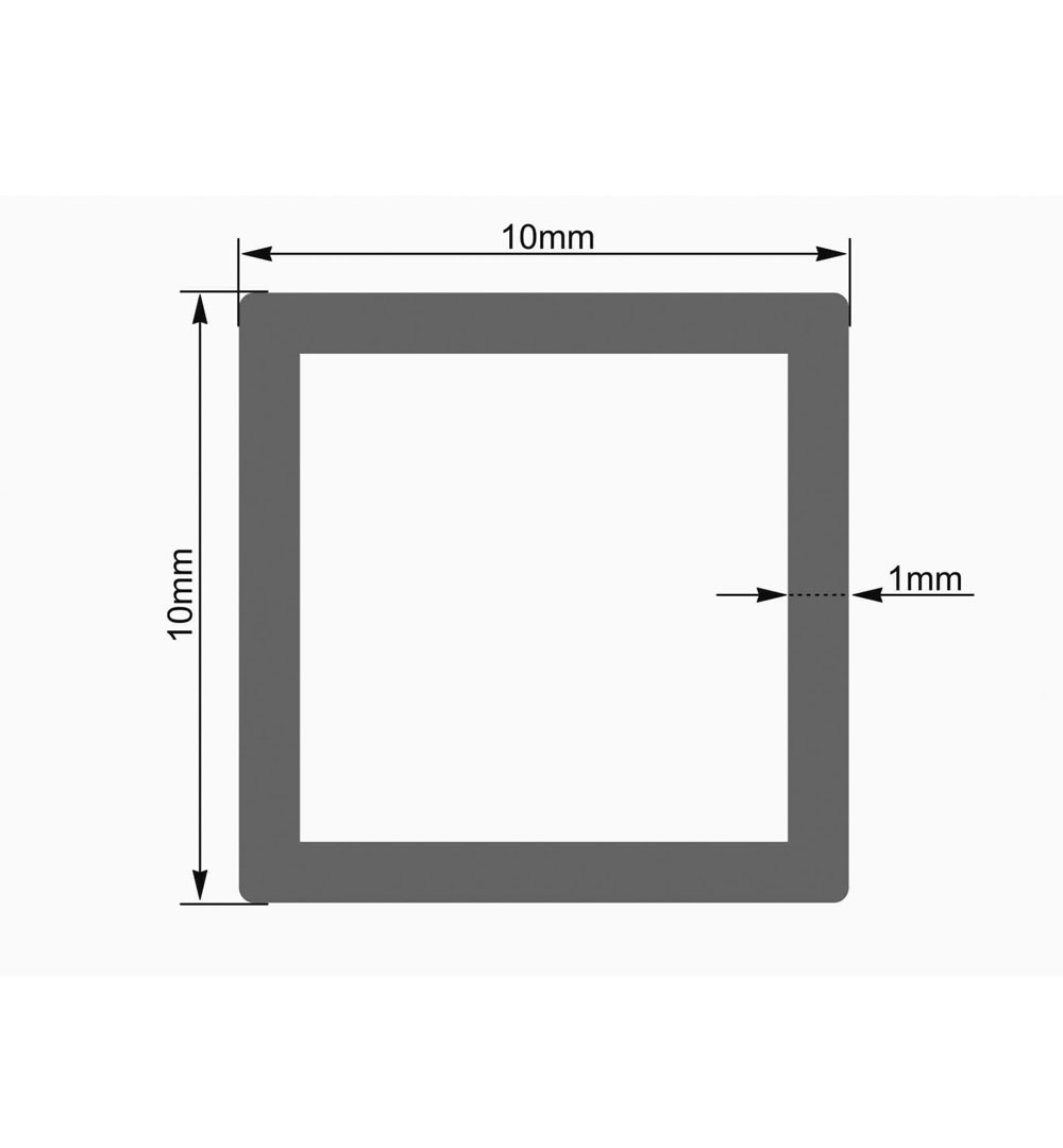 EUROLITE Leer-Rohr 10x10mm rot 2m