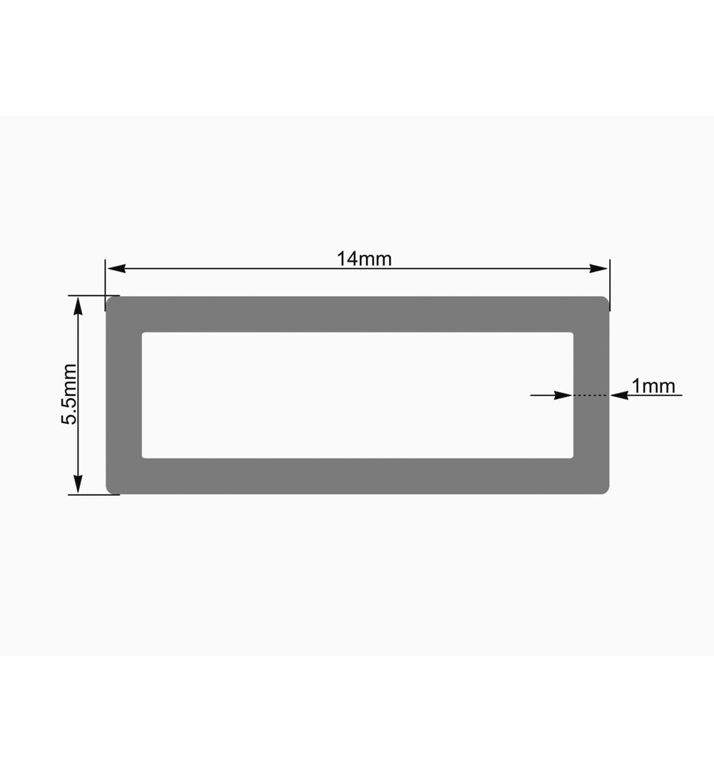 EUROLITE Leer-Rohr 14x5,5mm clear LED Strip 2m