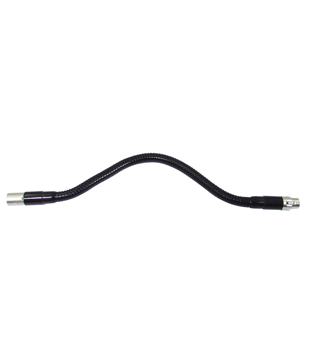 OMNITRONIC Schwanenhals schwarz XLR/XLR, 47cm