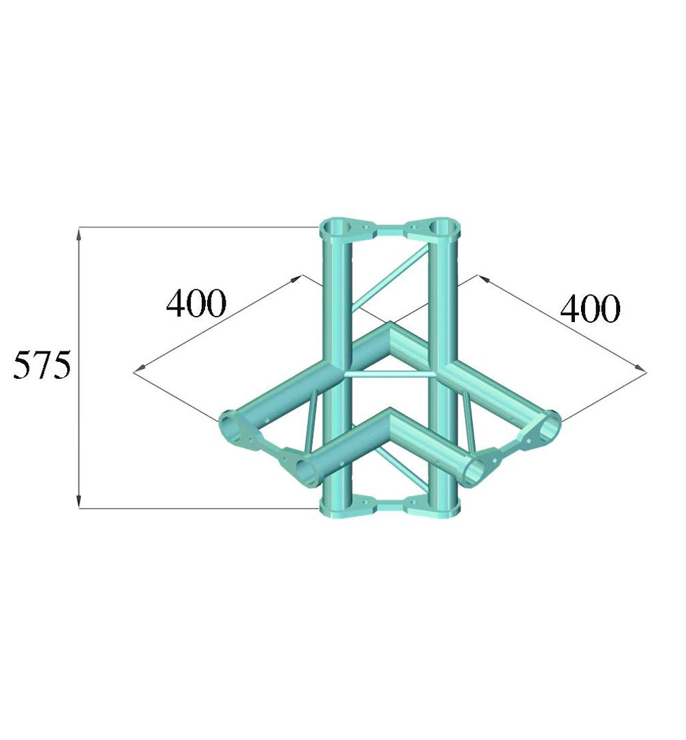 ALUTRUSS BISYSTEM PH-44 4-Weg Ecke horizontal