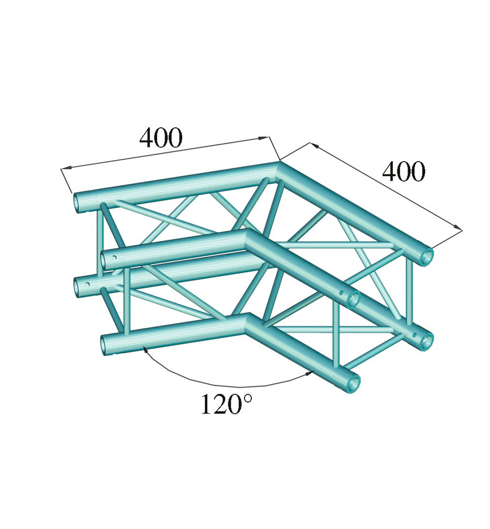 ALUTRUSS DECOLOCK DQ4-SPAC22 2-Weg Ecke 120° sw