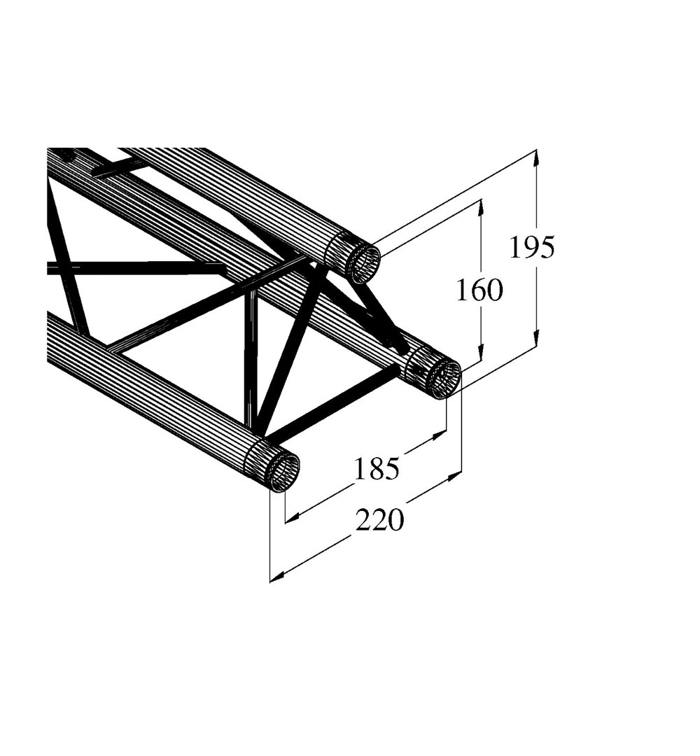 ALUTRUSS BILOCK E-GL22 C23-H 2-Wege-Ecke 135°