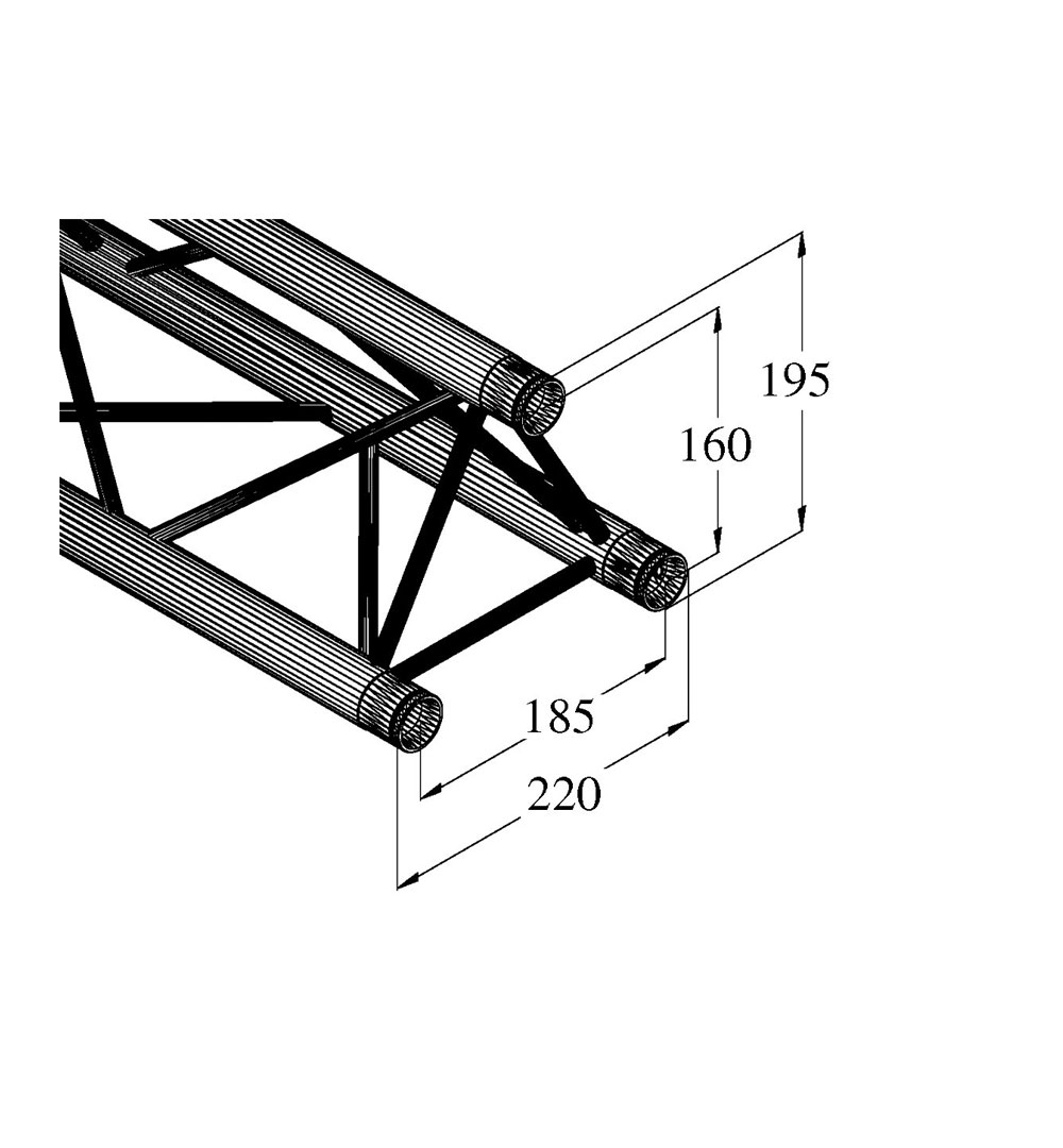 ALUTRUSS DECOLOCK DQ3-S2500 3-Punkt-Traverse sw
