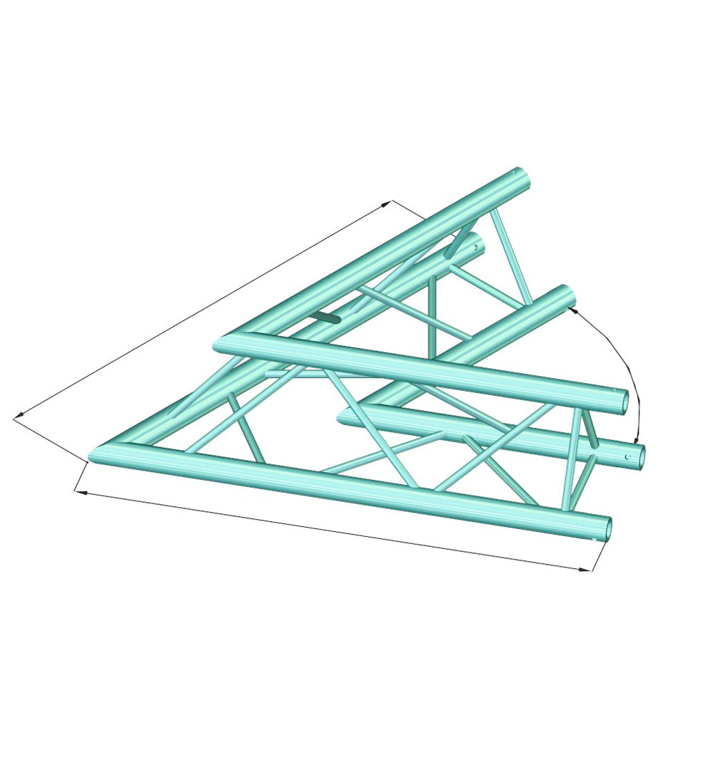 ALUTRUSS DECOLOCK DQ3-SPAC20 2-Weg Ecke 60° sw