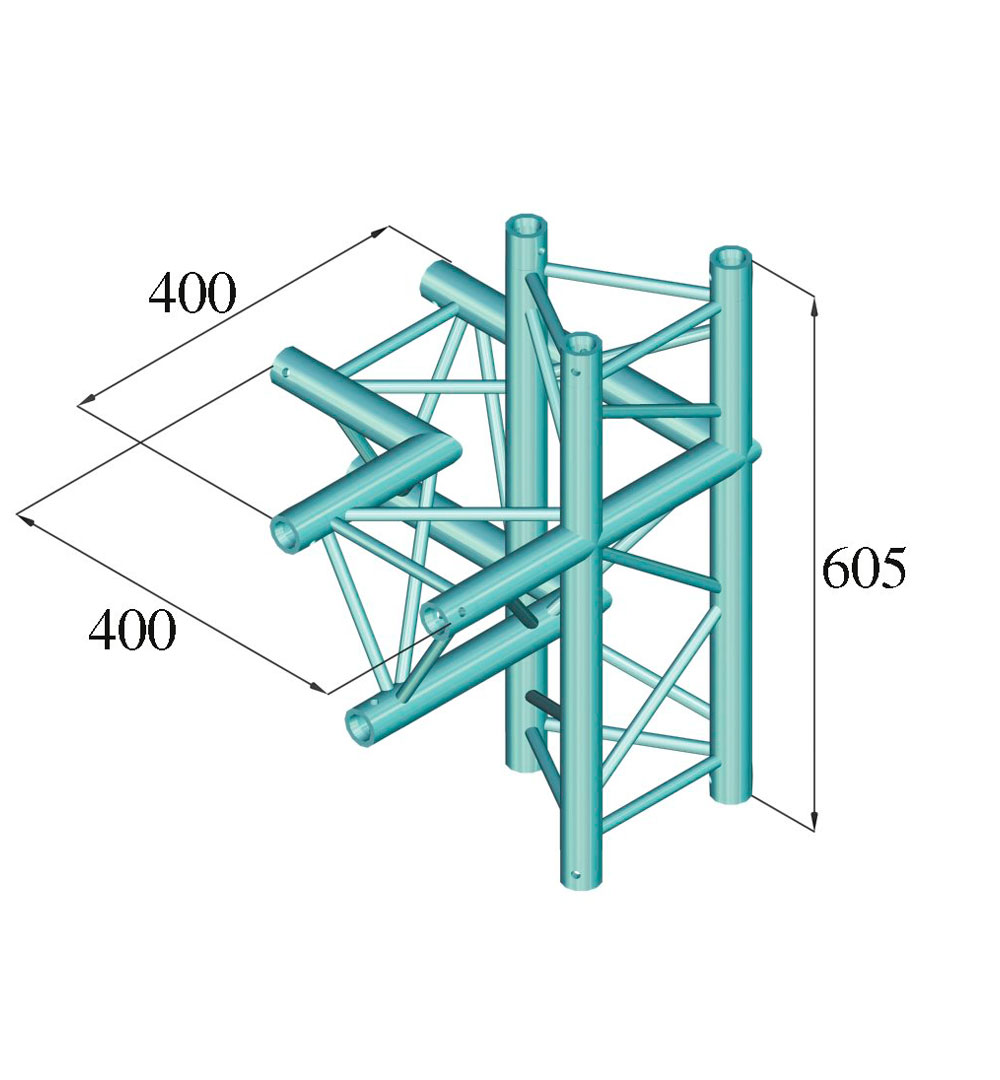 ALUTRUSS DECOLOCK DQ3-SPAC20 2-Weg Ecke 60° sw