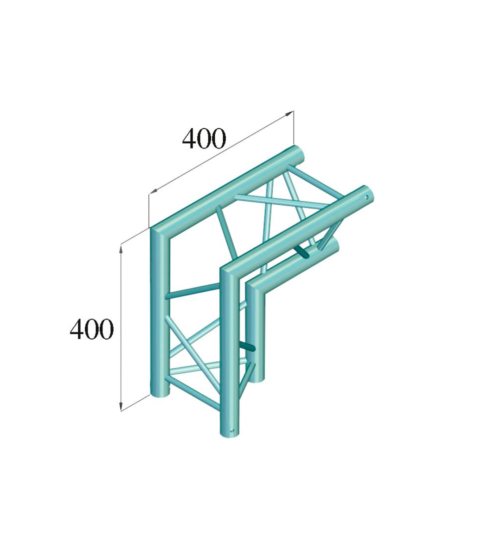 ALUTRUSS DECOLOCK DQ3-SPAC25 2-Weg Ecke 90° sw
