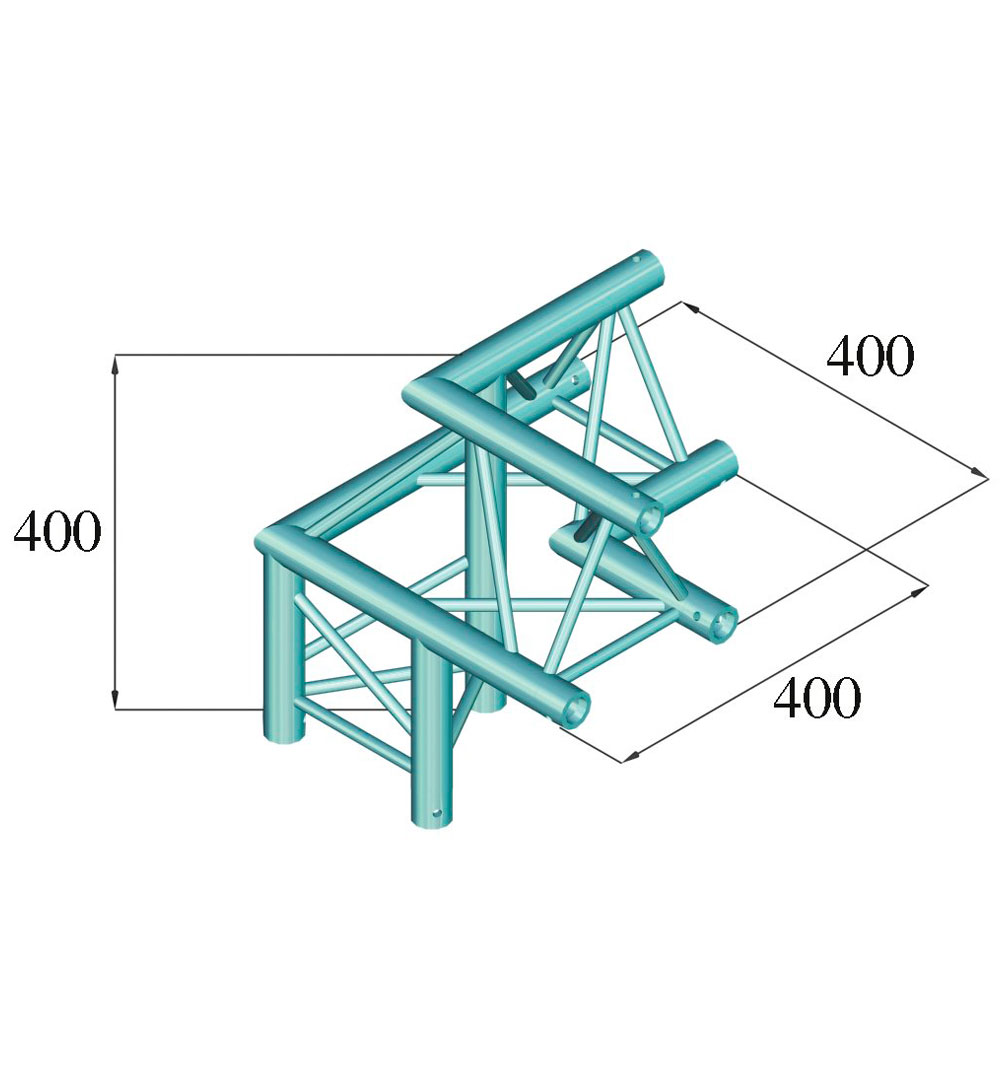 ALUTRUSS DECOLOCK DQ3-SPAL32 3-Weg Ecke 90° sw