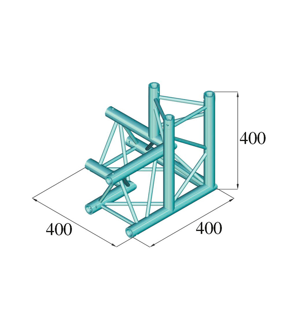 ALUTRUSS DECOLOCK DQ3-SPAL34 3-Weg Ecke 90° sw