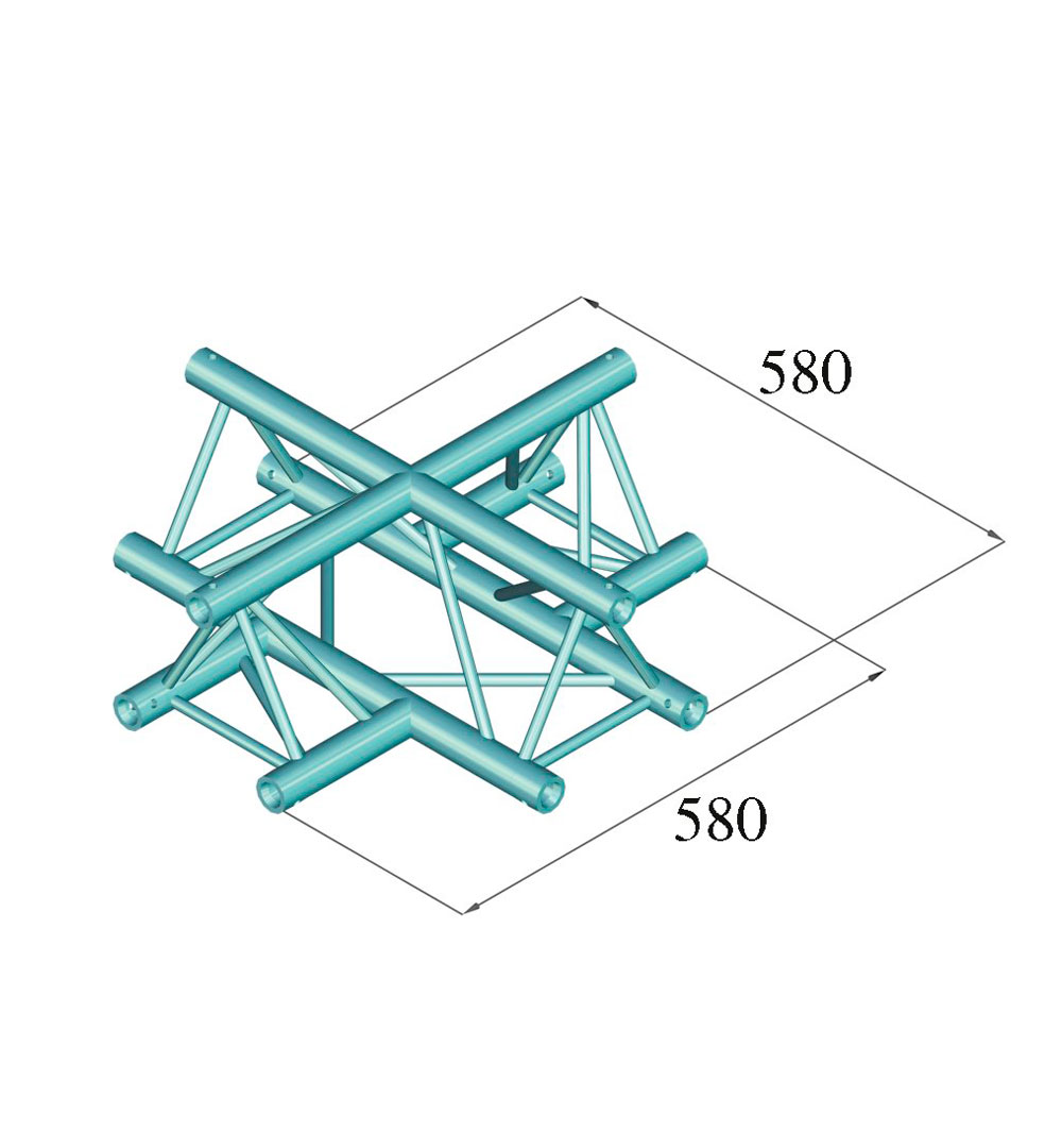 ALUTRUSS DECOLOCK DQ3-SPAC41 4-Weg Kreuz sw