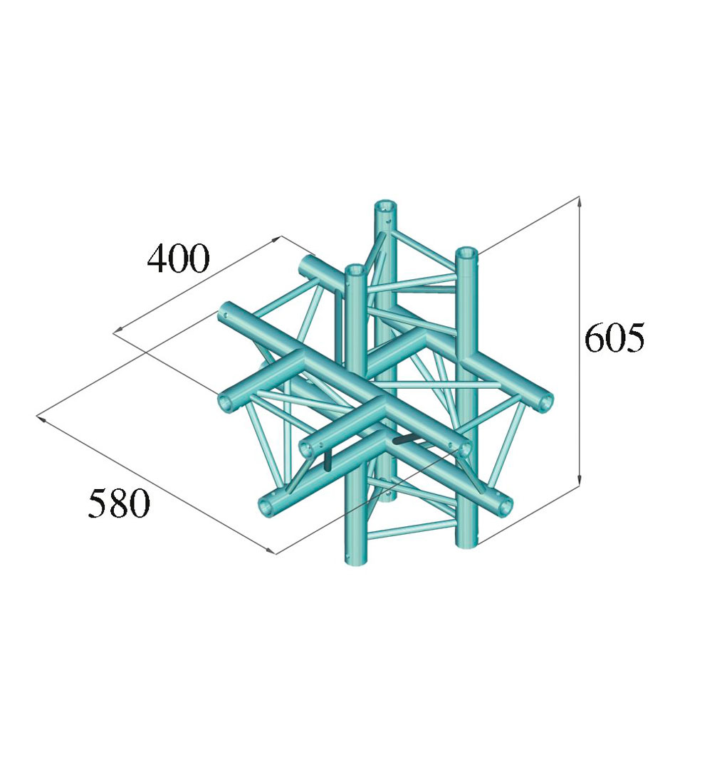 ALUTRUSS DECOLOCK DQ3-SPAT51 5-Weg Ecke \/ sw
