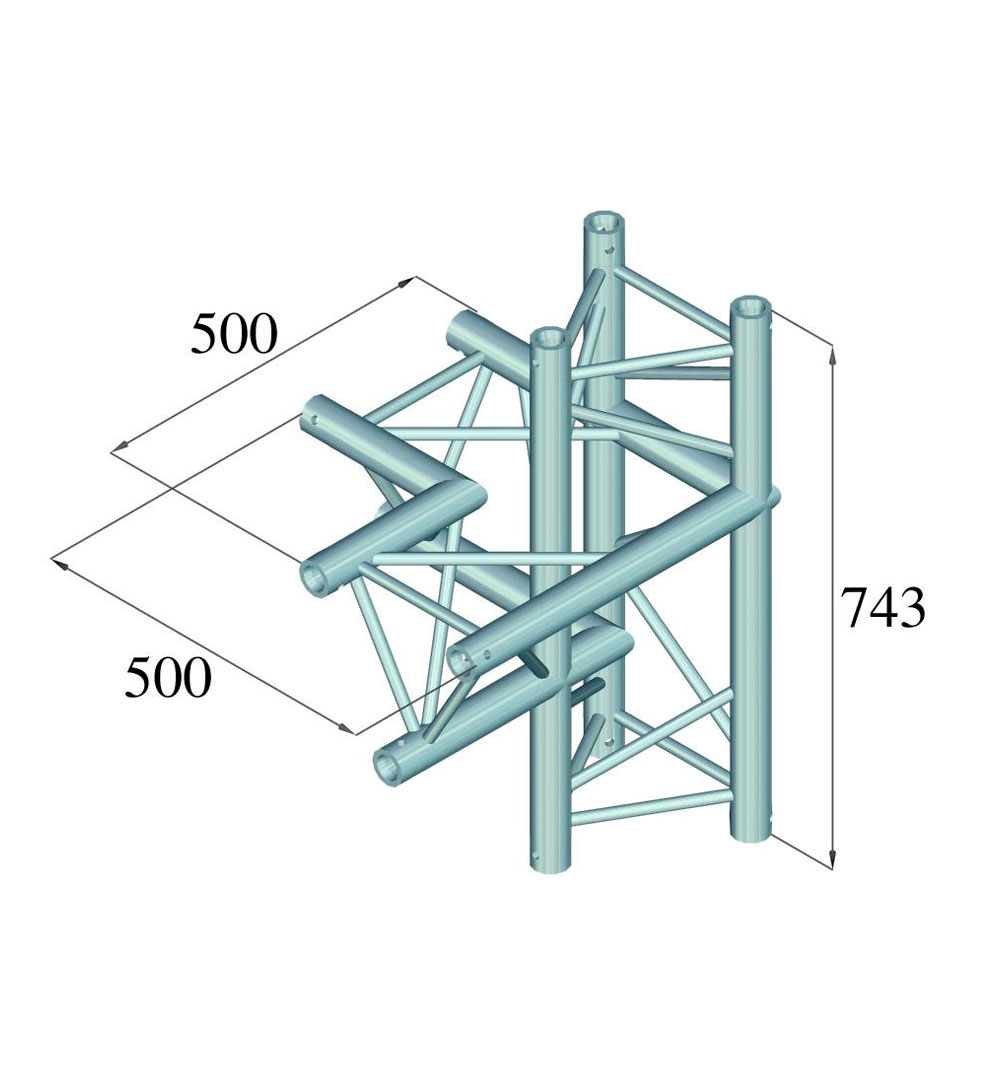 ALUTRUSS TRILOCK 6082AC-44 4-Weg-Stück \/ links