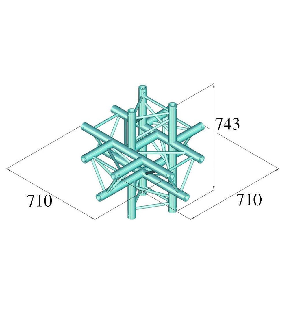 ALUTRUSS TRILOCK 6082AC-61 6-Weg-Stück