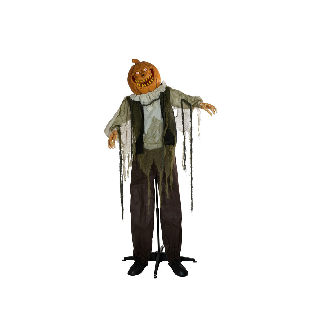 EUROPALMS Halloween Figur Kürbismann, animiert, 170cm
