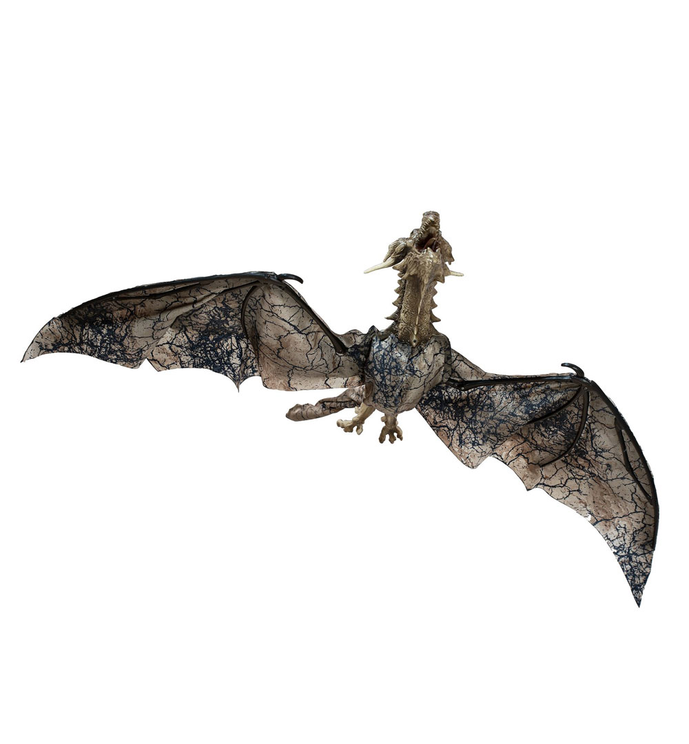 EUROPALMS Halloween Flying Dragon, animiert, braun, 120cm