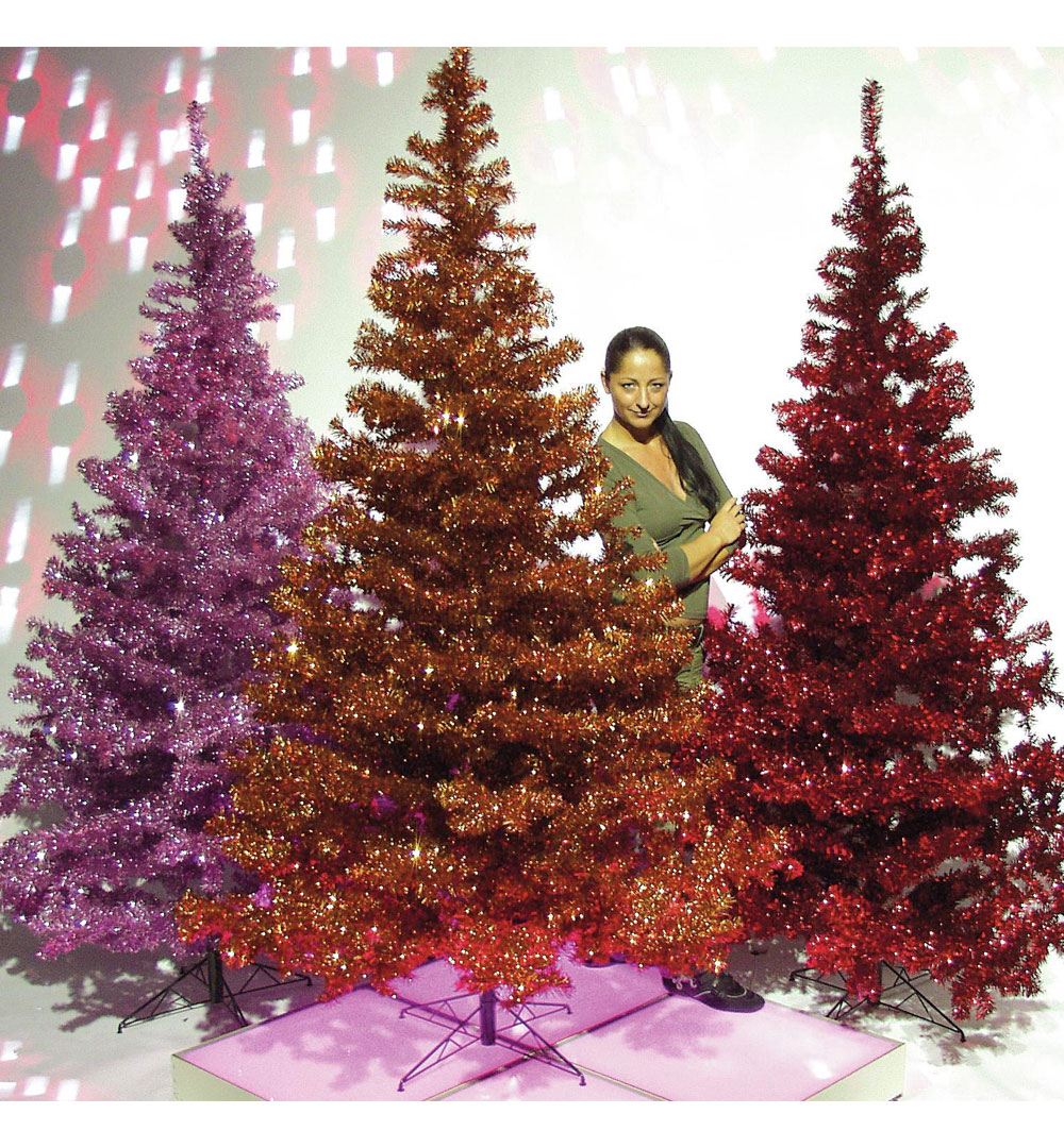 EUROPALMS Tanne, UV-glitzerweiß, 210cm