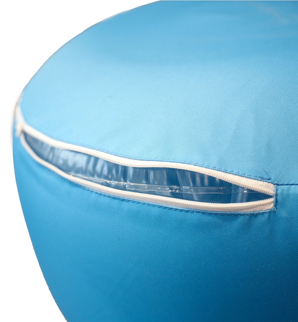 Aufblasbarer Sitzhocker - im Detail