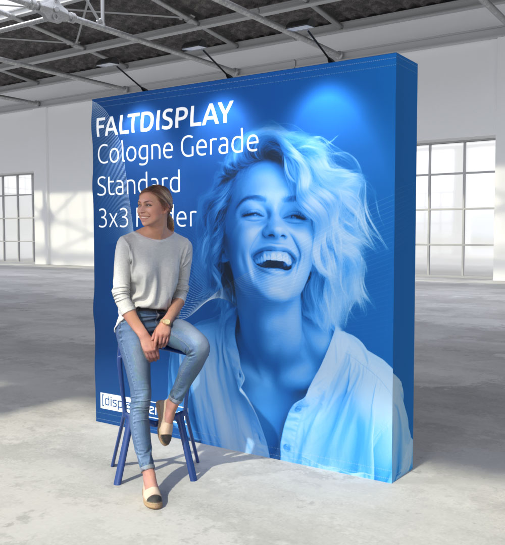 Faltdisplay Cologne STANDARD gerade - 3 x 3 Felder Live 02