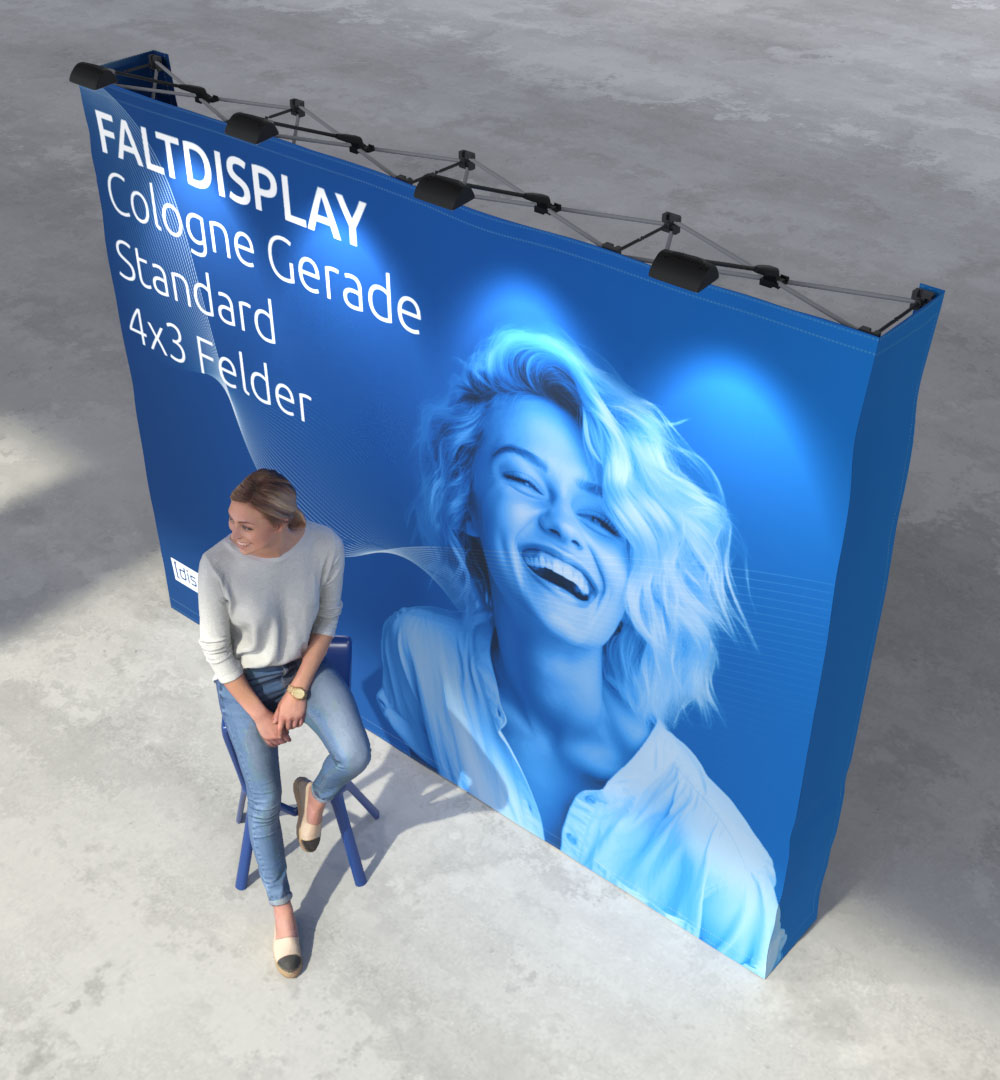 Faltdisplay Cologne STANDARD gerade - 4 x 3 Felder Live 03