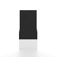 Digitaler Kundenstopper Smart Line mit 43 Zoll Samsung-Bildschirm Weiß - GIF 360 Grad ohne Werbung 