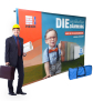 Faltdisplay Cologne PREMIUM gerade