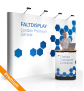 Faltdisplay London PREMIUM gerade + Transportcontainer