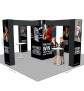 Messestand Faltdisplay Pop-Up MODULAR 121 - Abmessungen