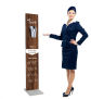 Desinfektionsständer Wood mit Sensor Printed Logo Holz - live