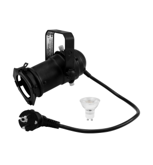 EUROLITE Set PAR-16 Spot GU-10 schwarz + GU-10 230V LED SMD 7W 6400K EUROLITE Set PAR-16 Spot GU-10 schwarz + GU-10 230V LED SMD 7W 6400K