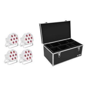 EUROLITE Set 4x LED SLS-7 HCL Floor weiß + Case EUROLITE Set 4x LED SLS-7 HCL Floor weiß + Case