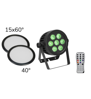 EUROLITE Set LED IP PAR 7x8W QCL Spot + 2x Diffusorscheibe (15x60° und 40°) EUROLITE Set LED IP PAR 7x8W QCL Spot + 2x Diffusorscheibe (15x60° und 40°)