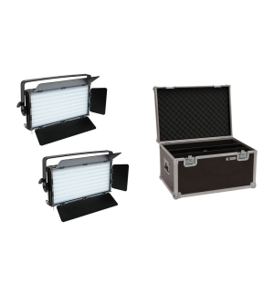 EUROLITE Set 2x LED PLL-480 CW/WW Panel + Case EUROLITE Set 2x LED PLL-480 CW/WW Panel + Case