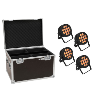 EUROLITE Set 4x LED IP PAR 12x9W SCL Spot + Case EUROLITE Set 4x LED IP PAR 12x9W SCL Spot + Case