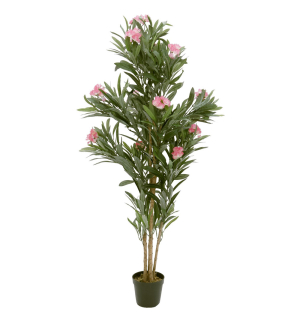 EUROPALMS Oleanderbaum, Kunstpflanze, rosa, 150 cm
