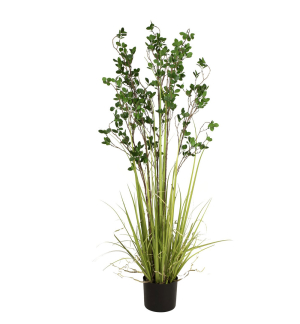 EUROPALMS Immergrünstrauch mit Gras, Kunstpflanze, 152 cm EUROPALMS Immergrünstrauch mit Gras, Kunstpflanze, 152 cm