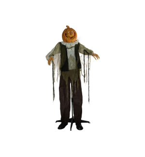 EUROPALMS Halloween Figur Kürbismann, animiert, 170cm