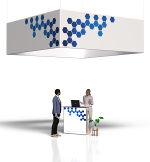 Deckenhänger Quadrat Vario AD  Beidseitig 