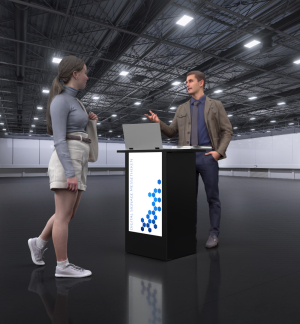 Digital Counter Futuro Vertikal mit 32" Samsung-Bildschirm Digital Counter Futuro Vertikal mit 32" Samsung-Bildschirm