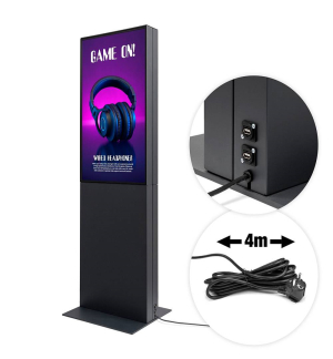 Digitale Smart Line Infostele doppelseitig mit Samsung-Bildschirm