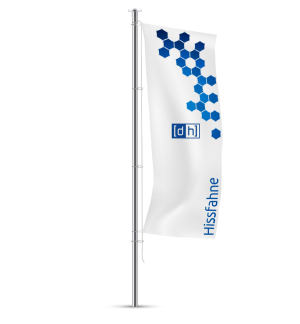 Hissfahne - Befestigung linke Mastseite