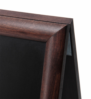 Kundenstopper Holz dunkelbraun