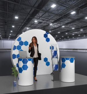 Messestand Messewand Textil Evolution Set 006