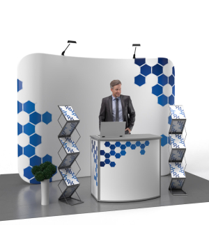 Messestand Messewand Textil Evolution - Prospektständer New York zusammengeklappt Messestand Messewand Textil Evolution - Prospektständer New York zusammengeklappt